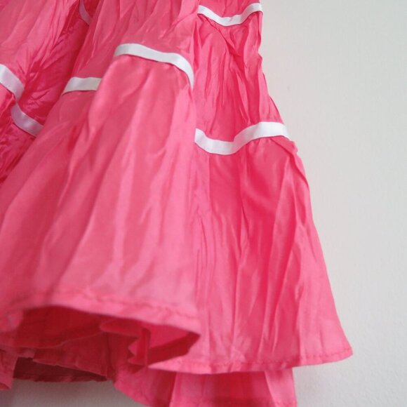 VINTAGE BETSEY JOHNSON Pink Taffeta Tiered Maxi Skirt Punk Fairy Grunge - Size 8 - Picture 9 of 16